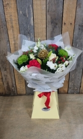 Christmas Red & Green Aqua Bouquet